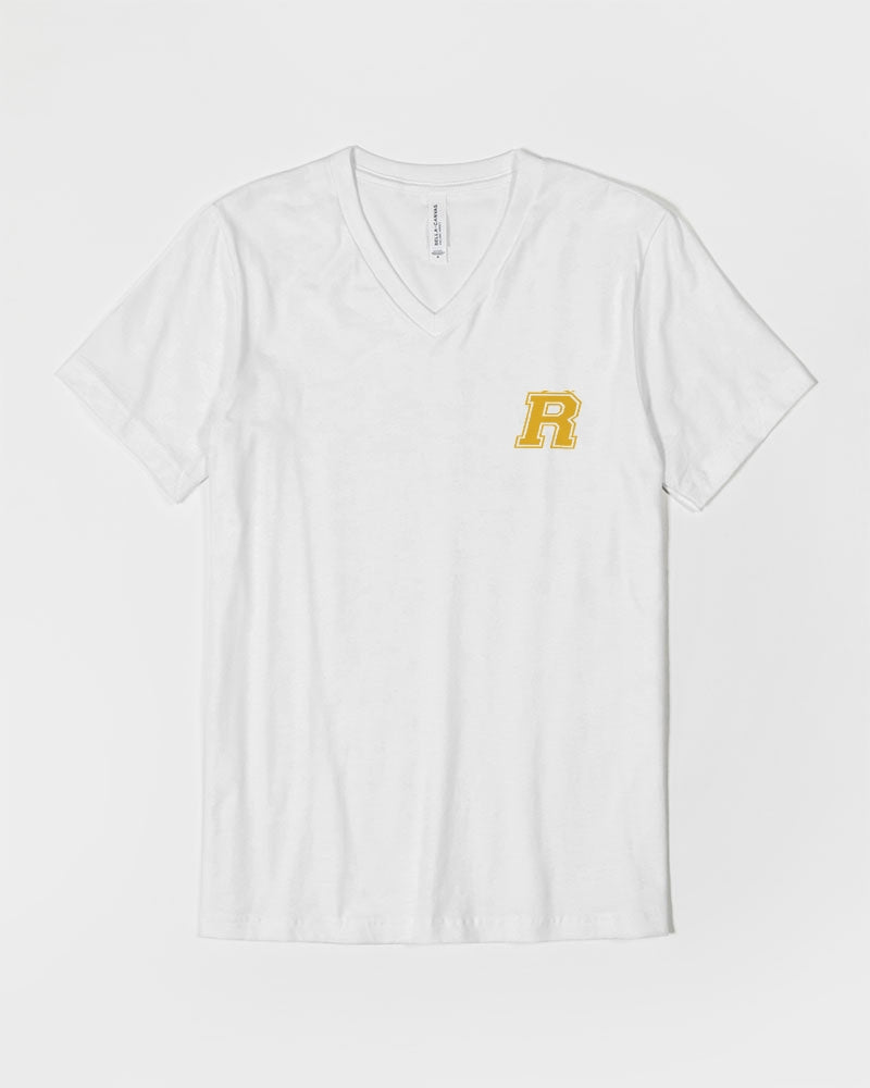 Royalenova Varsity R Style Unisex Jersey V-Neck Tee | B&C