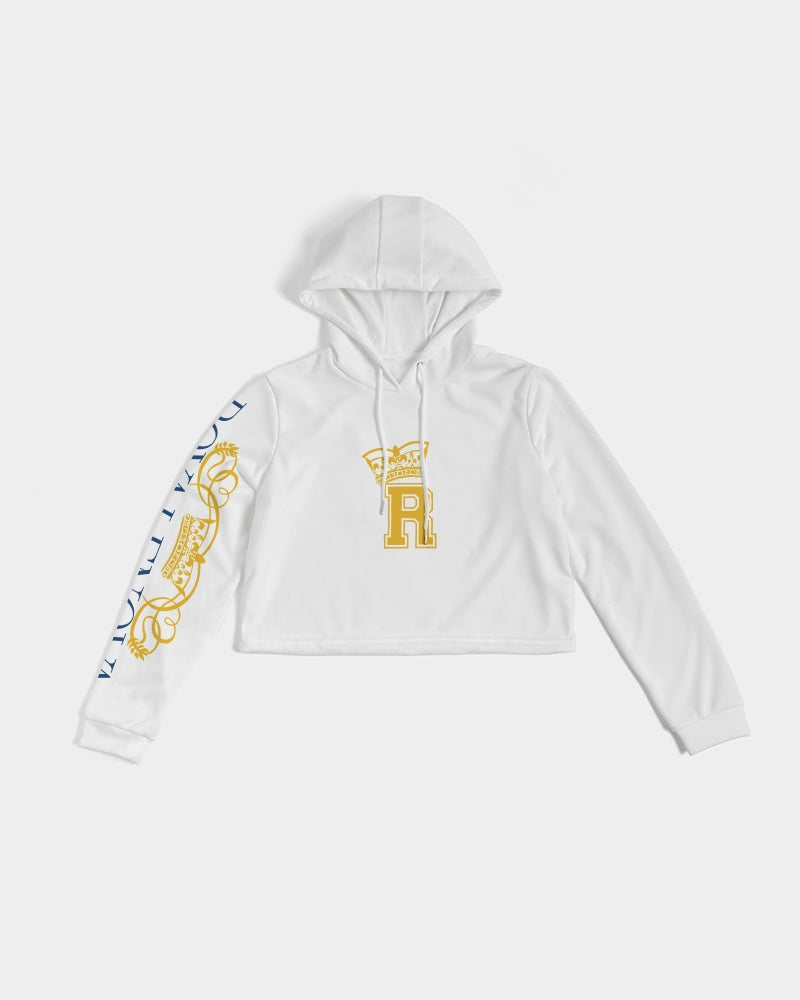 Varsity R With Crown Women's Cropped Hoodie