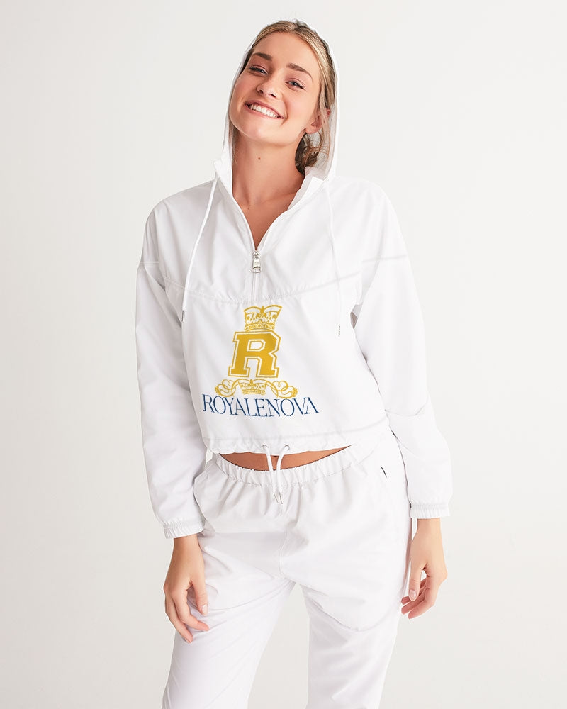 Royalenova Varsity R Style Women's Cropped Windbreaker