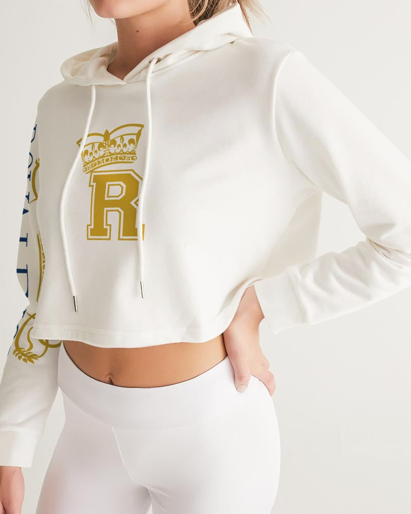 Varsity R With Crown Women's Cropped Hoodie